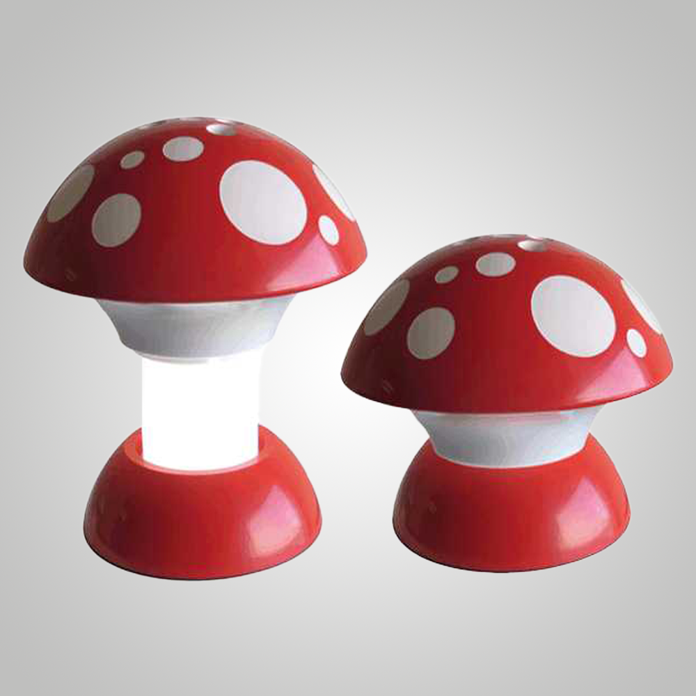 Mushroom KosherLamp™ brand shabbos lamp for kids room color Red