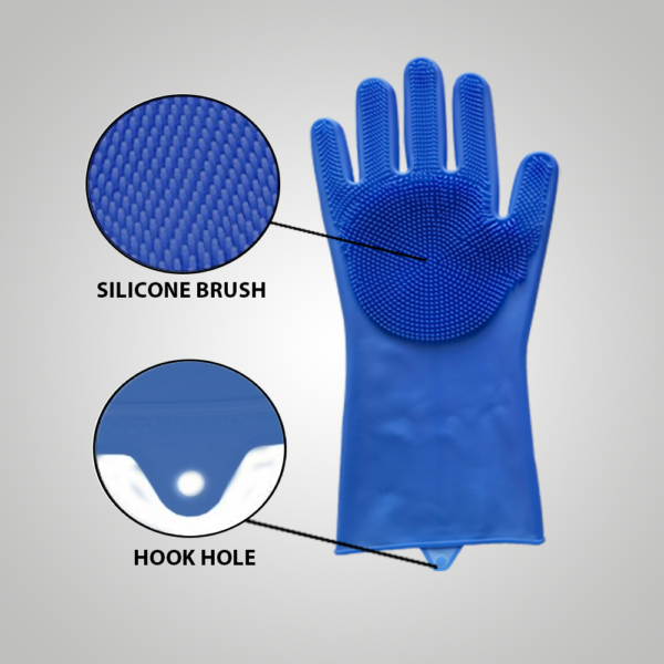 Shabbos Scrub Gloves - Blue - Image 2