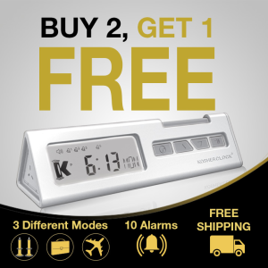 Bundle KosherClock V3 White smart Shabbos alarm clock