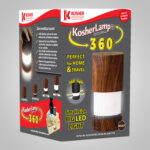 KosherLamp™ 360 Brand Shabbos Lamp color Walnut Box