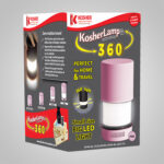 KosherLamp™ 360 Brand Shabbos Lamp color Pink Box