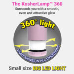 KosherLamp™ 360 Brand Shabbos Lamp, Light surround in all direction