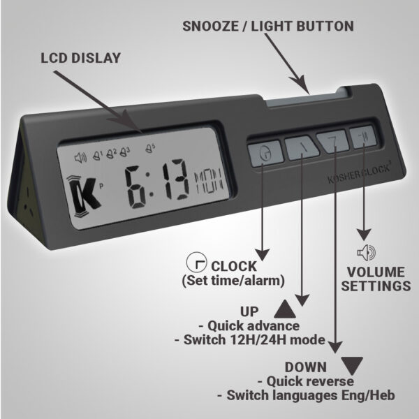 KOSHERCLOCK™  V.3 - BLACK - Image 3