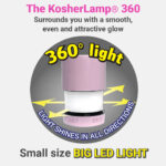 KosherLamp® 360 Brand Shabbos Lamp, Light surround in all direction