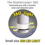 KosherLamp® 360 Brand Shabbos Lamp, Light surround in all direction